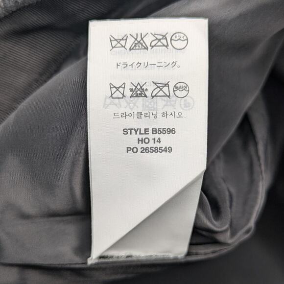 J. Crew gray wool blend faux wrap sequined mini skirt holiday back zip size 00 - Picture 6 of 9